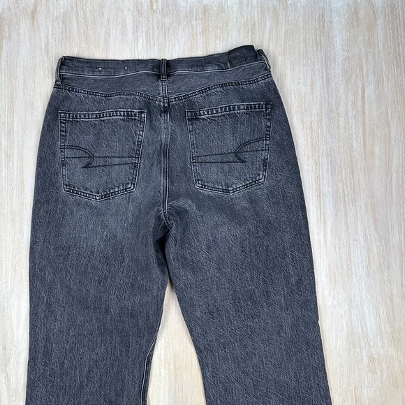 American Eagle Black 90s Bootcut High Rise Casual Everyday Denim Jeans 10 SHORT - Picture 6 of 16